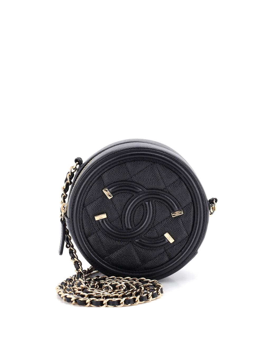 Chanel Filigree Round Clutch With Chain #268054C29B